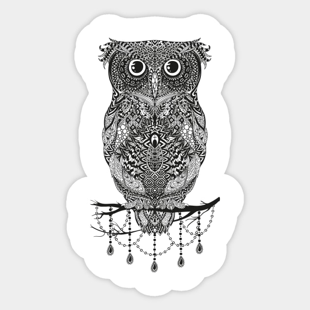 Owl with Jewelry Sticker by OzInke